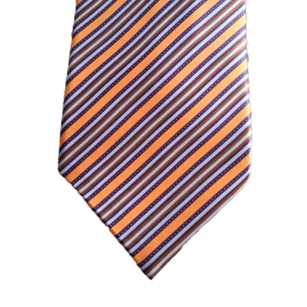 Stefano Ricci Italy Men's Striped Multi Color 100% Silk Neck Tie Made in Italy